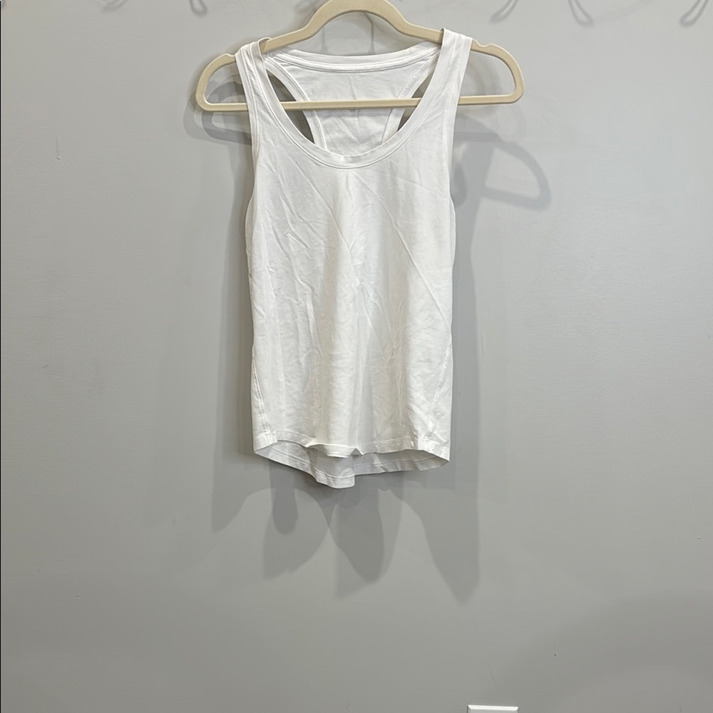 Lululemon Athletica White Sleeveless Tank Top